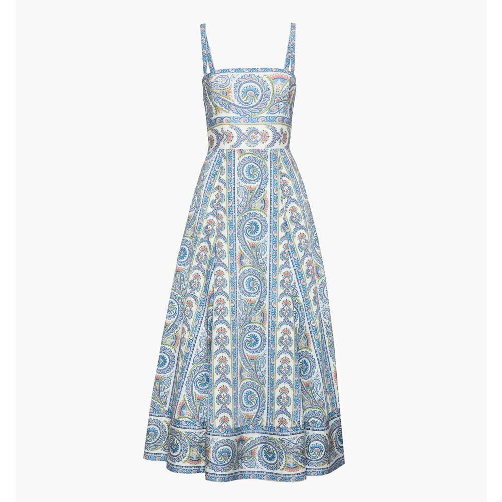 Hill House Home The Margot Dress - Blue Corsica Paisley Size MBlue Corsica Paisl